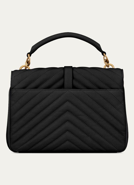 Saint Laurent College Medium crossbodytas van quilted kalfsleer - detail 2 zwart
