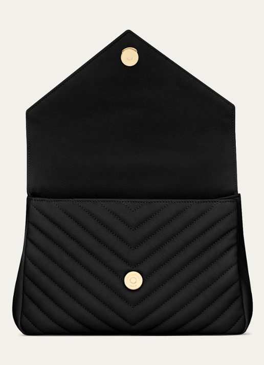 Saint Laurent College Medium crossbodytas van quilted kalfsleer - detail 4 zwart