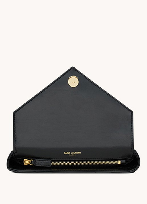 Saint Laurent College Mini handtas van kalfsleer - detail 4 zwart