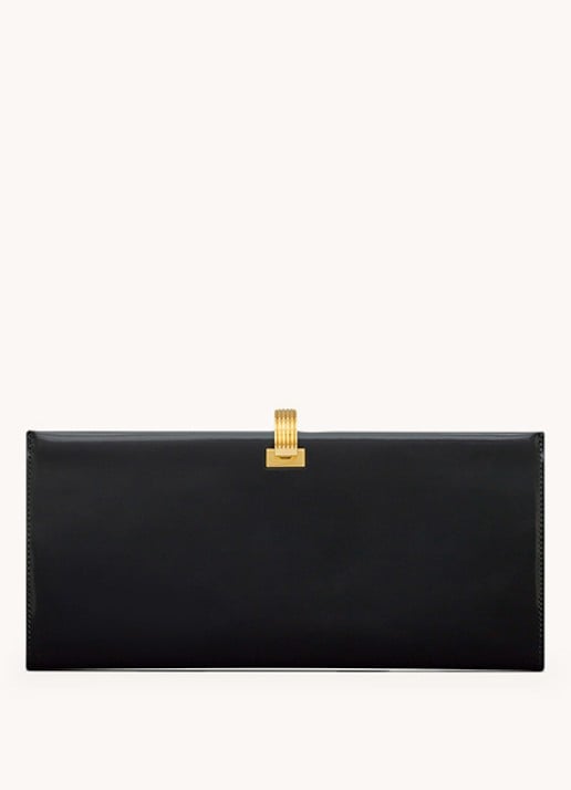 Saint Laurent Daria clutch van kalfsleer - detail 2 zwart