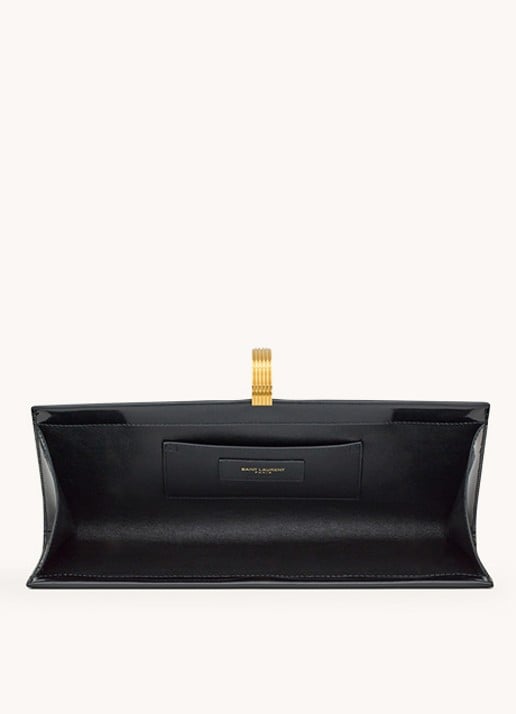 Saint Laurent Daria clutch van kalfsleer - detail 4 zwart