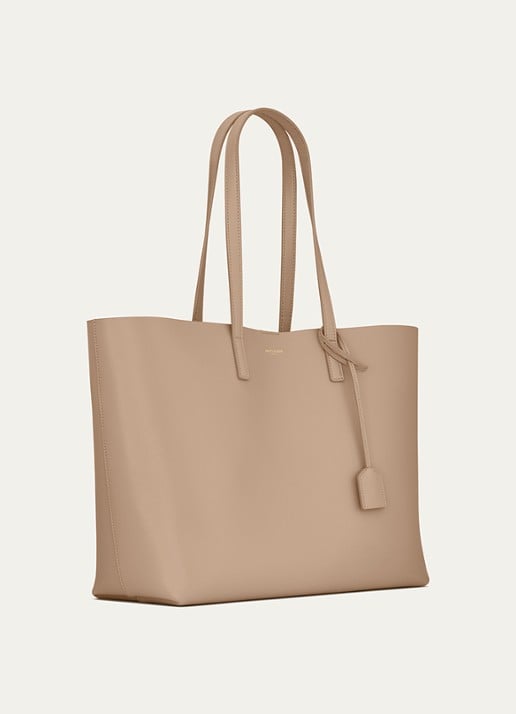 Saint Laurent E/W shopper van kalfsleer - detail 3 beige