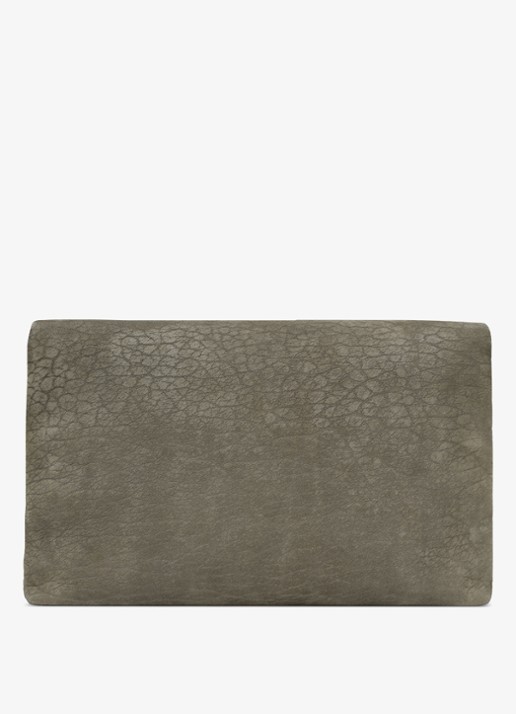 Saint Laurent Envelope Large clutch van lamsleer - achterkant 2 grijs