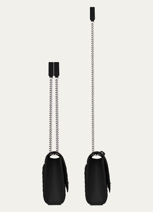 Saint Laurent Envelope Medium schoudertas van kalfsleer - detail 4 zwart