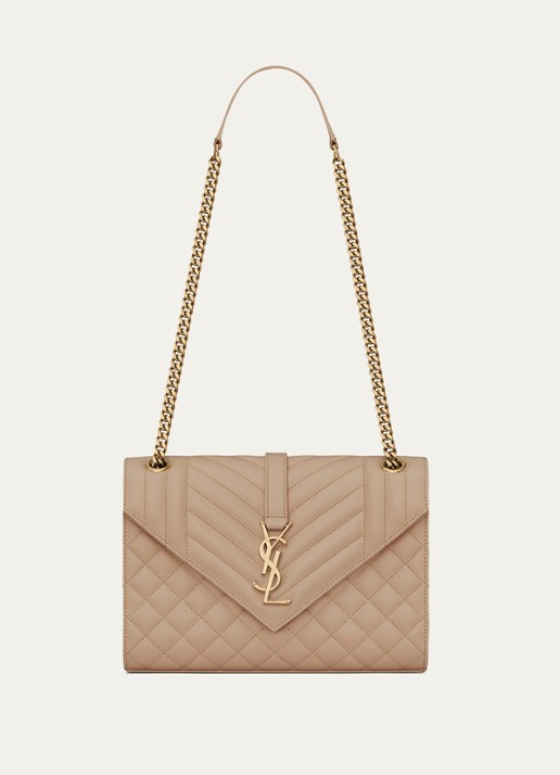 Saint Laurent Envelope Medium schoudertas van kalfsleer