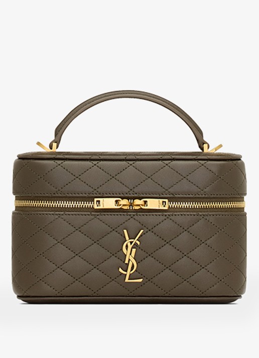 Saint Laurent Gaby handtas van lamsleer - detail bronsgroen