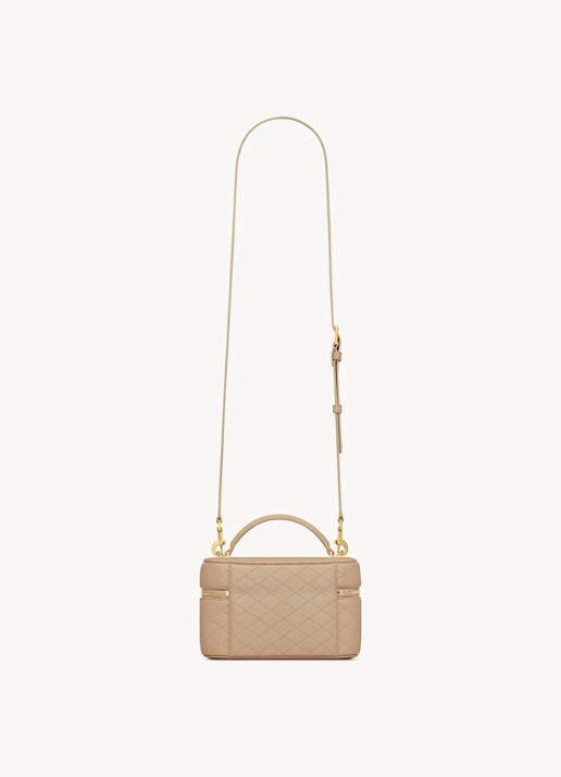 Saint Laurent Gaby Vanity handtas van lamsleer - achterkant beige