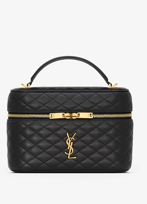 Saint Laurent Gaby Vanity Large handtas van lamsleer - detail 4 zwart