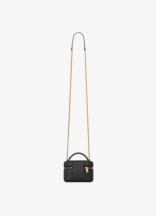 Saint Laurent Gaby Vanity Micro handtas van lamsleer - achterkant 2 zwart
