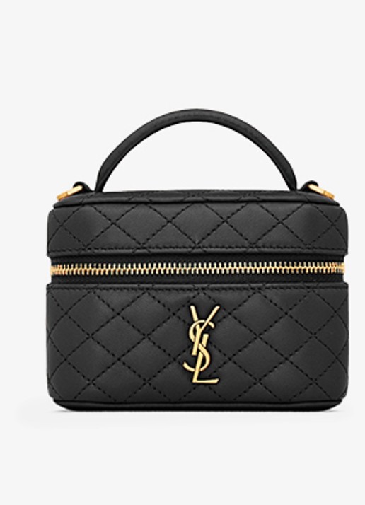 Saint Laurent Gaby Vanity Micro handtas van lamsleer - detail 5 zwart