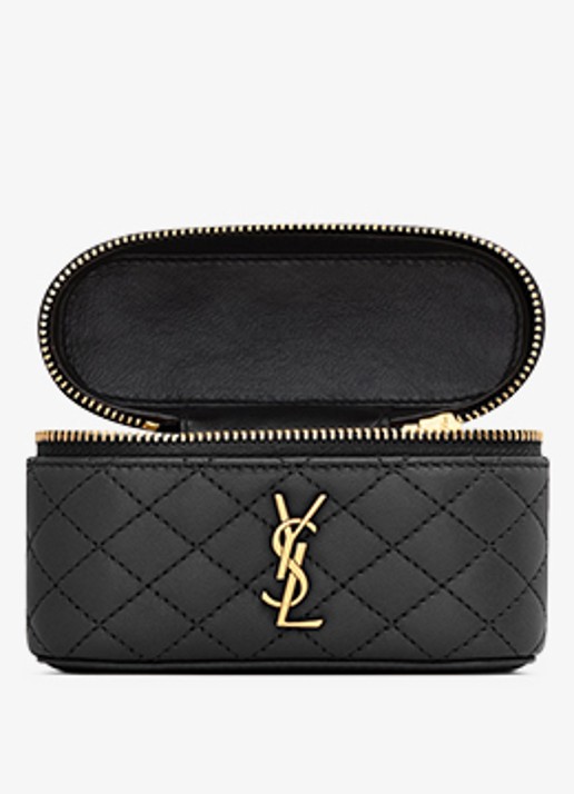 Saint Laurent Gaby Vanity Micro handtas van lamsleer - detail 6 zwart