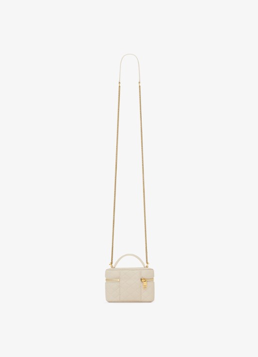 Saint Laurent Gaby Vanity Micro handtas van lamsleer - achterkant 6 gebroken wit