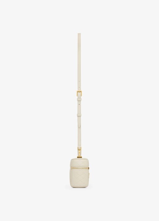Saint Laurent Gaby Vanity Mini handtas van lamsleer - detail 5 gebroken wit