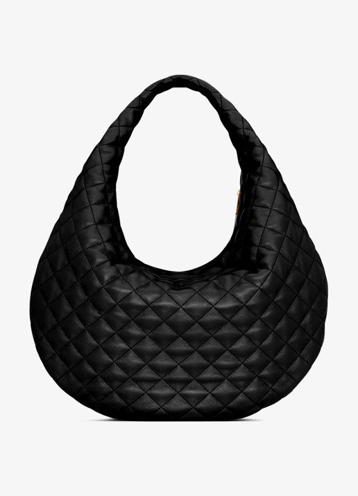 Saint Laurent Icare Hobo schoudertas van lamsleer - achterkant zwart