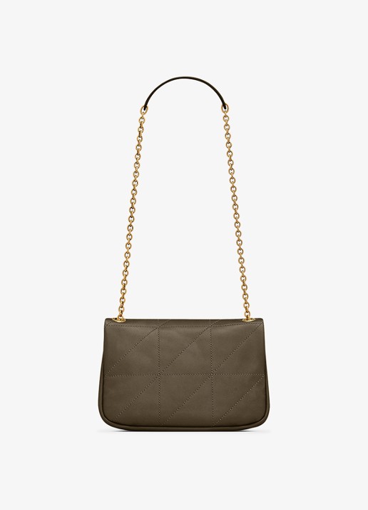 Saint Laurent Jamie 4.3 Mini schoudertas van lamsleer - detail 2 bronsgroen