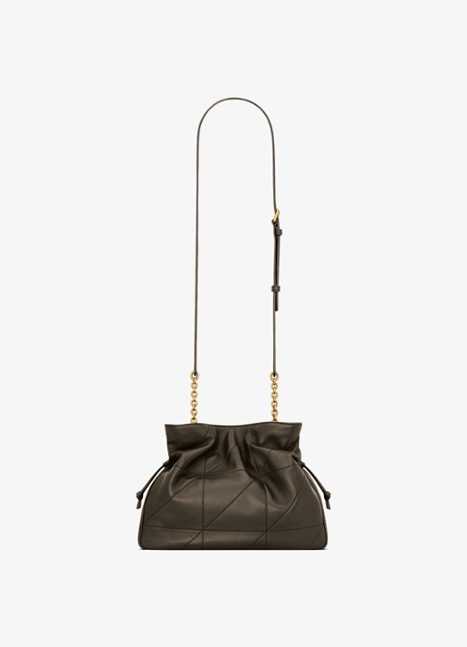Saint Laurent Jamie crossbodytas van kalfsleer - achterkant bronsgroen
