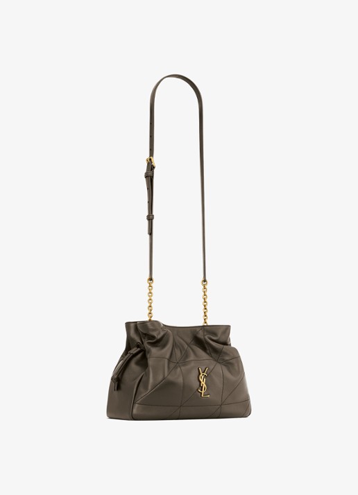 Saint Laurent Jamie crossbodytas van kalfsleer - detail 2 bronsgroen