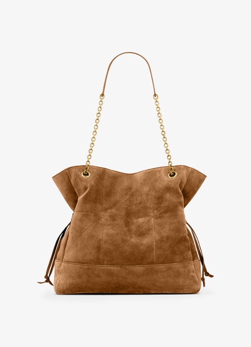 Saint Laurent Jamie shopper van kalfssuède - achterkant 5 bruin