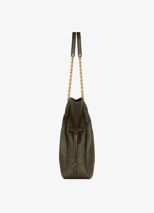 Saint Laurent Jamie shopper van lamsleer - detail 3 donkergroen