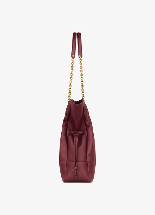 Saint Laurent Jamie shopper van lamsleer - detail 3 bordeauxrood