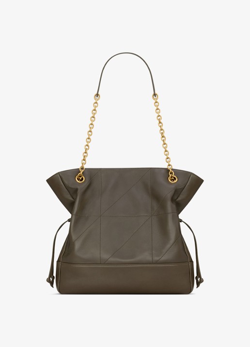 Saint Laurent Jamie Small shopper van lamsleer - achterkant donkergroen