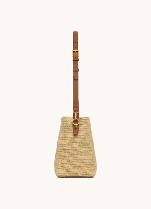 Saint Laurent Le 37 handtas van raffia - detail 5 naturel