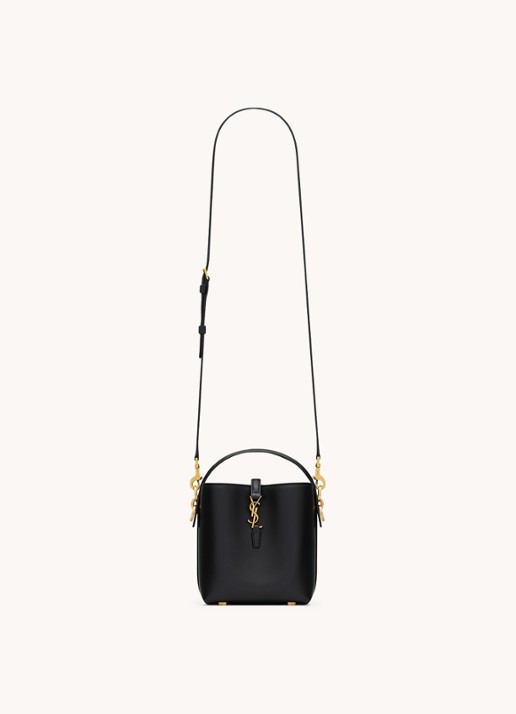 Saint Laurent Le 37 Mini crossbodytas van kalfsleer - detail 2 zwart
