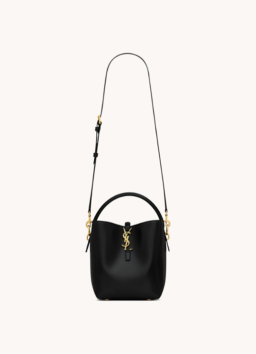 Saint Laurent Le 37 Small handtas van kalfsleer met afneembare schouderriem - detail 2 zwart