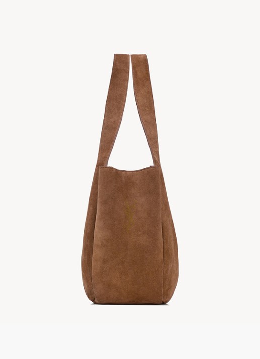 Saint Laurent Le 5 À 7 Bea shopper van kalfssuède - detail 4 bruin