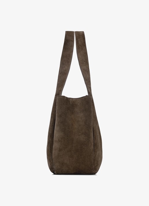 Saint Laurent Le 5 À 7 Bea shopper van kalfssuède - detail 5 donkerbruin