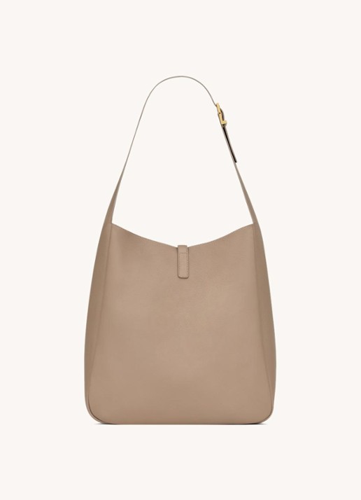 Saint Laurent Le 5 À 7 Large schoudertas van kalfsleer - achterkant donkerbeige
