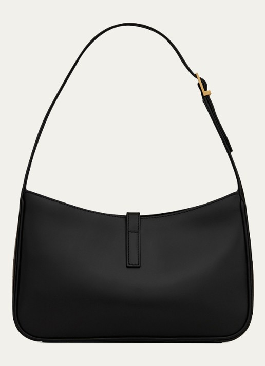 Saint Laurent Le 5 À 7 schoudertas van kalfsleer - detail 4 zwart