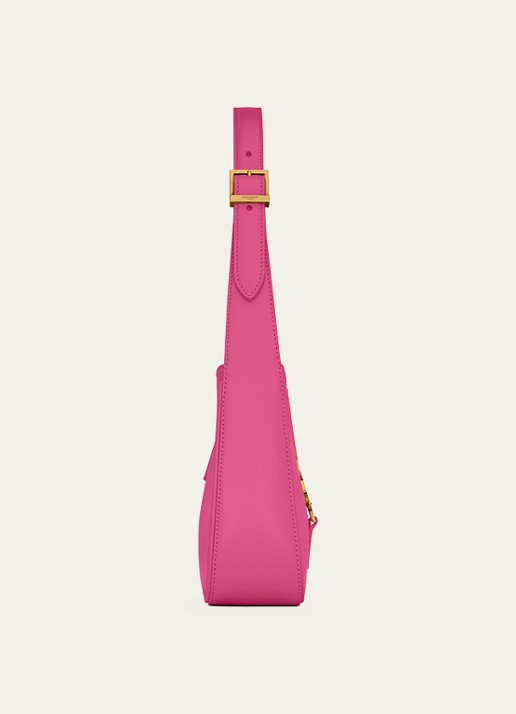 Saint Laurent Le 5 à 7 schoudertas van kalfsleer - detail 4 fuchsia