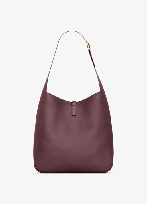 Saint Laurent Le 5 À 7 Supple Large schoudertas van kalfsleer - achterkant 7 bordeauxrood