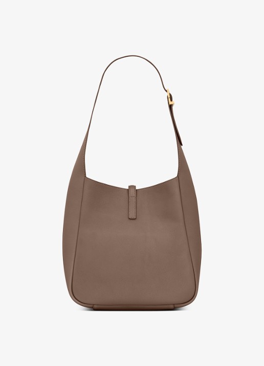 Saint Laurent Le 5 À 7 Supple Small schoudertas van kalfsleer - achterkant 4 taupe