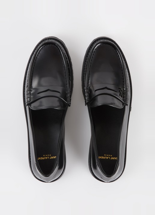 Saint Laurent Loafer van kalfsleer - detail 3 zwart