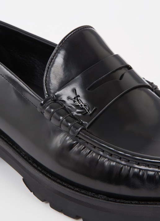 Saint Laurent Loafer van kalfsleer - detail 4 zwart