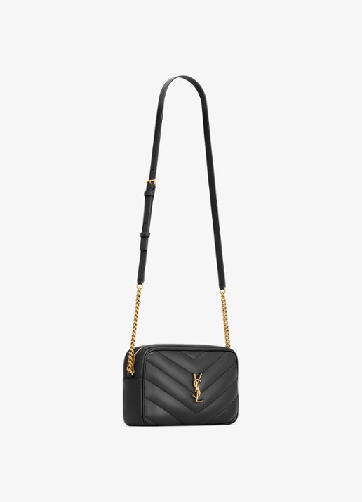 Saint Laurent Loulou crossbodytas van lamsleer - detail 3 zwart