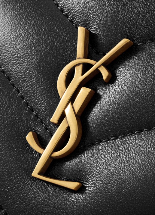 Saint Laurent Loulou crossbodytas van lamsleer - detail 5 zwart