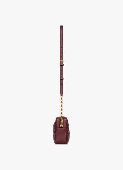 Saint Laurent Loulou crossbodytas van lamsleer - detail 3 donkerrood