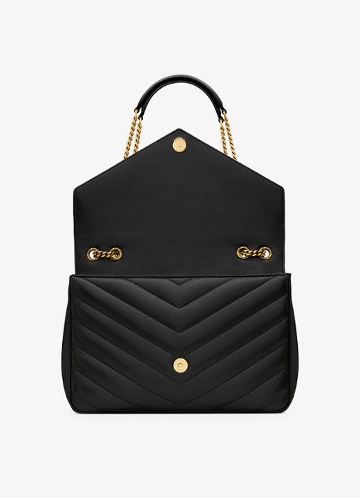 Saint Laurent Loulou Large schoudertas van lamsleer - detail 2 zwart