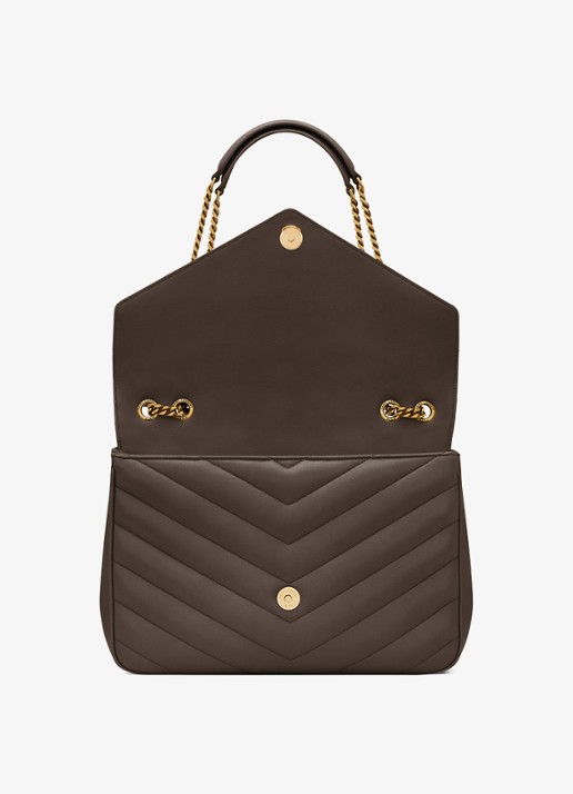 Saint Laurent Loulou Large schoudertas van lamsleer - detail 5 grijs