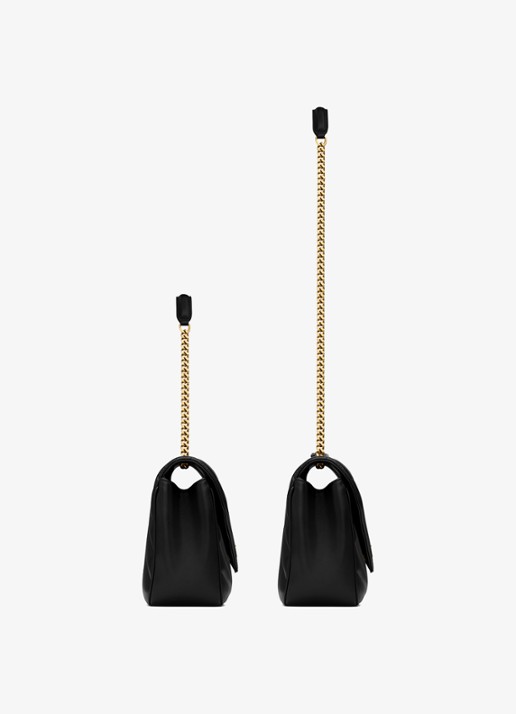 Saint Laurent Loulou Medium schoudertas van lamsleer - achterkant zwart