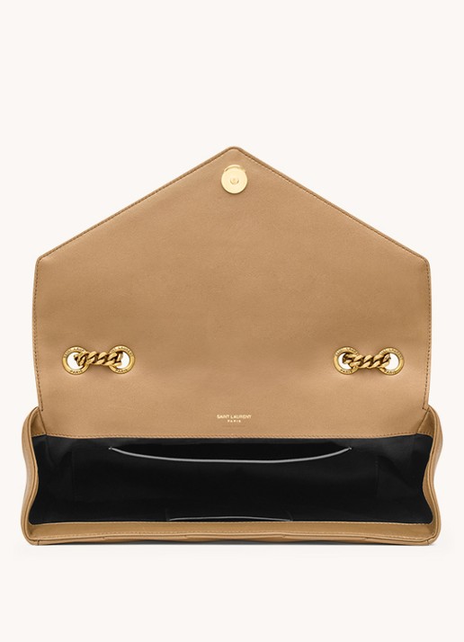 Saint Laurent Loulou Medium schoudertas van lamsleer - detail 3 lichtbruin