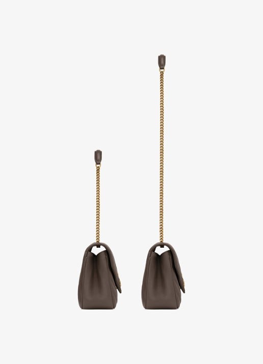 Saint Laurent Loulou Medium schoudertas van lamsleer - detail 2 taupe