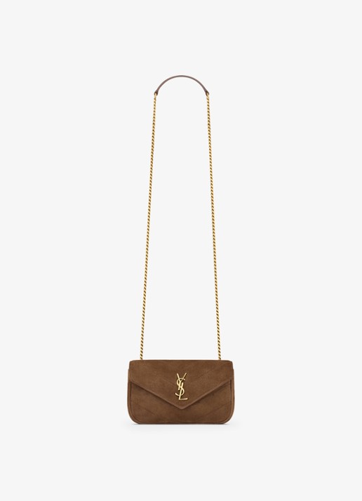 Saint Laurent Loulou Mini crossbodytas van kalfssuède