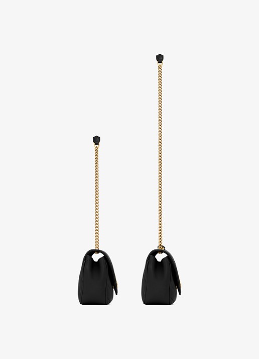 Saint Laurent Loulou Small schoudertas van lamsleer - achterkant 6 zwart