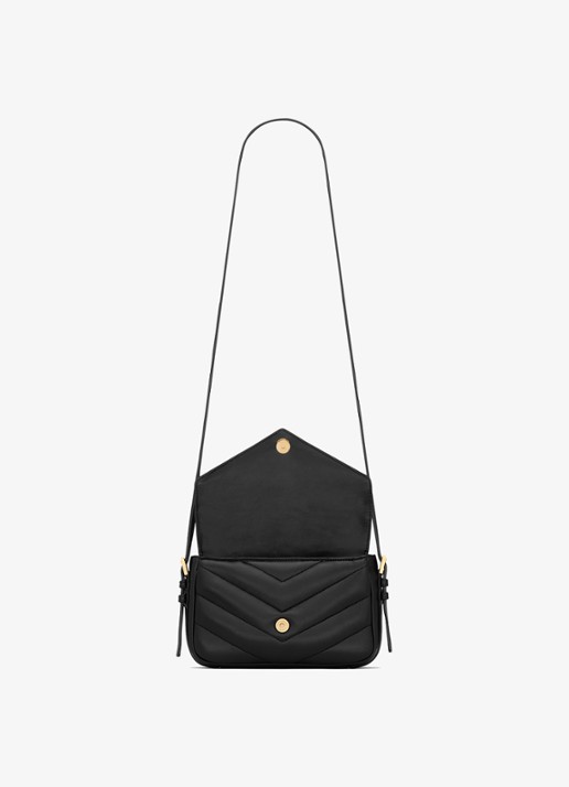 Saint Laurent Loulou Toy crossbodytas van lamsleer - detail 4 zwart