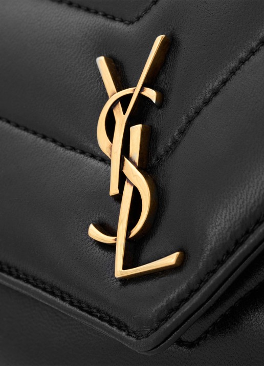 Saint Laurent Loulou Toy crossbodytas van lamsleer - detail 5 zwart