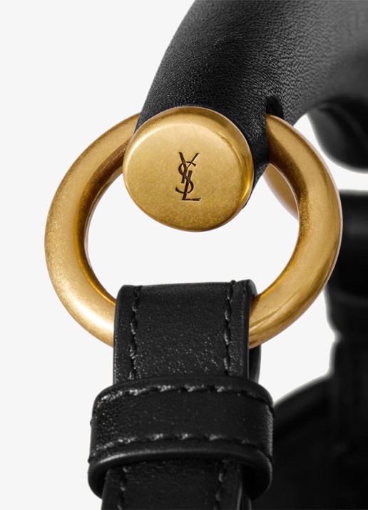 Saint Laurent Mombasa Large schoudertas van kalfsleer - detail 5 zwart